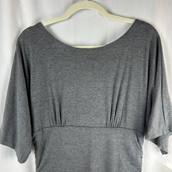 NEW Rabbit Rabbit Rabbit Knit‎ Dress Women 12 Gray Dolman Sleeve A Line Knee - Picture 2 of 8